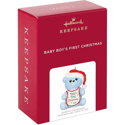 2021 Baby Boy's First Christmas Hallmark Ornament (Baby's First Christmas) QGO2205