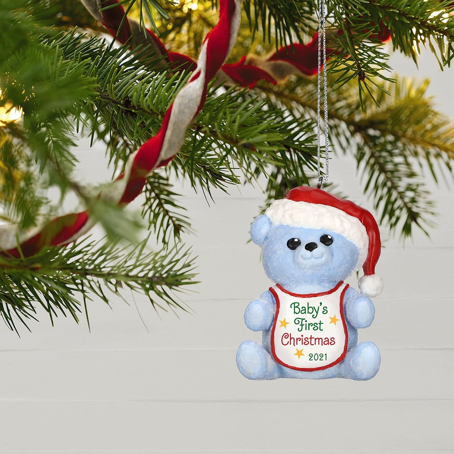 2021 Baby Boy's First Christmas Hallmark Ornament (Baby's First Christmas) QGO2205