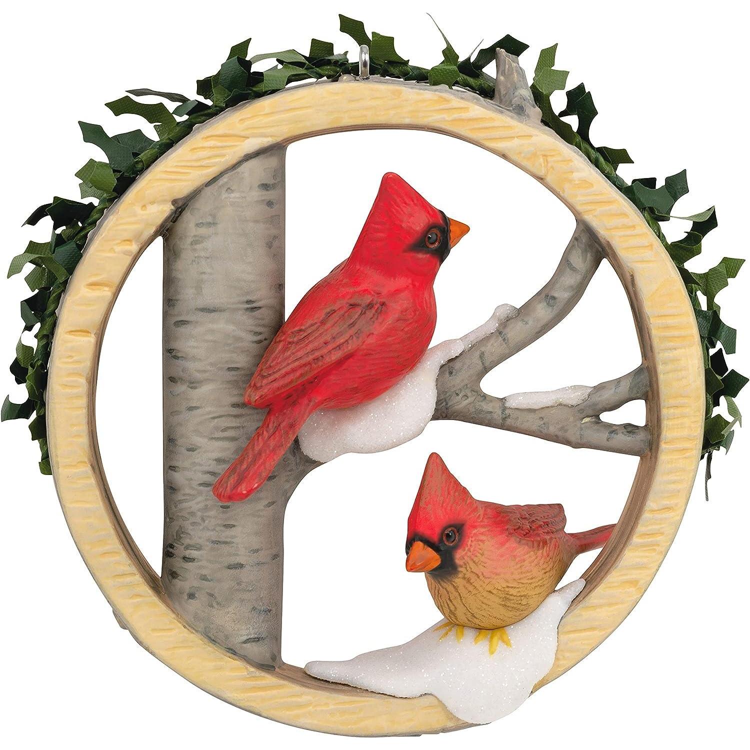 QXR9205 2021 Christmas Cardinals Marjolein's Garden Image1