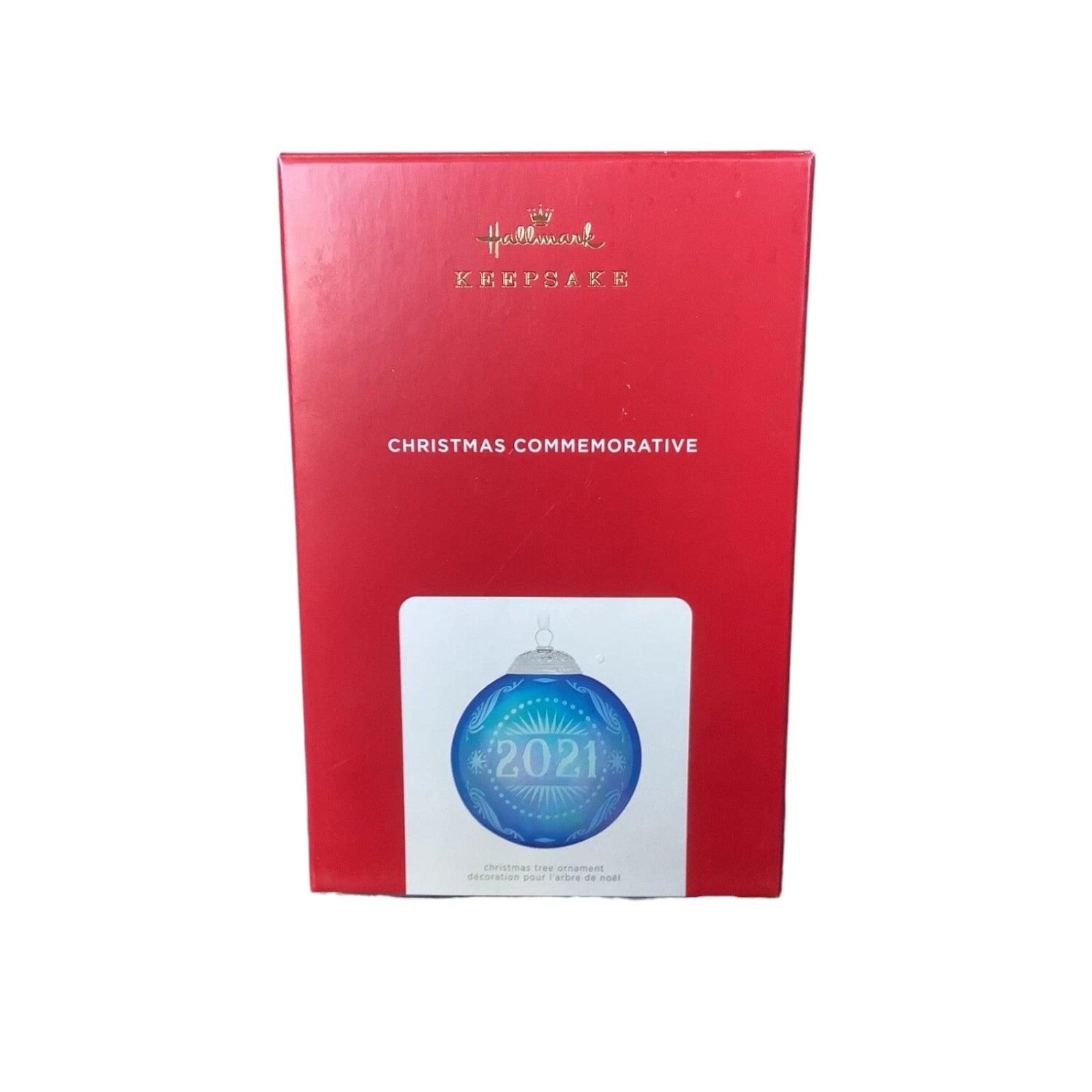 2021 Christmas Commemorative #9 - BlueGlass Ball Hallmark Ornament (Christmas Commemorative) QXR9035