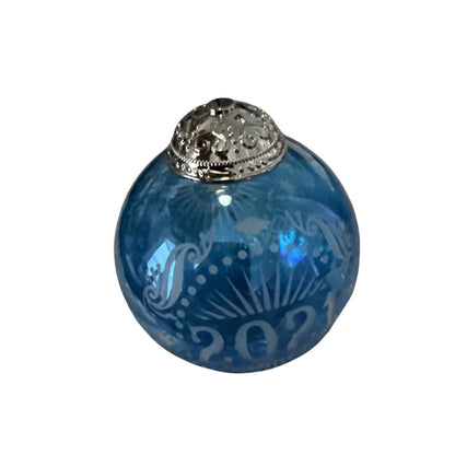 2021 Christmas Commemorative #9 - BlueGlass Ball Hallmark Ornament (Christmas Commemorative) QXR9035