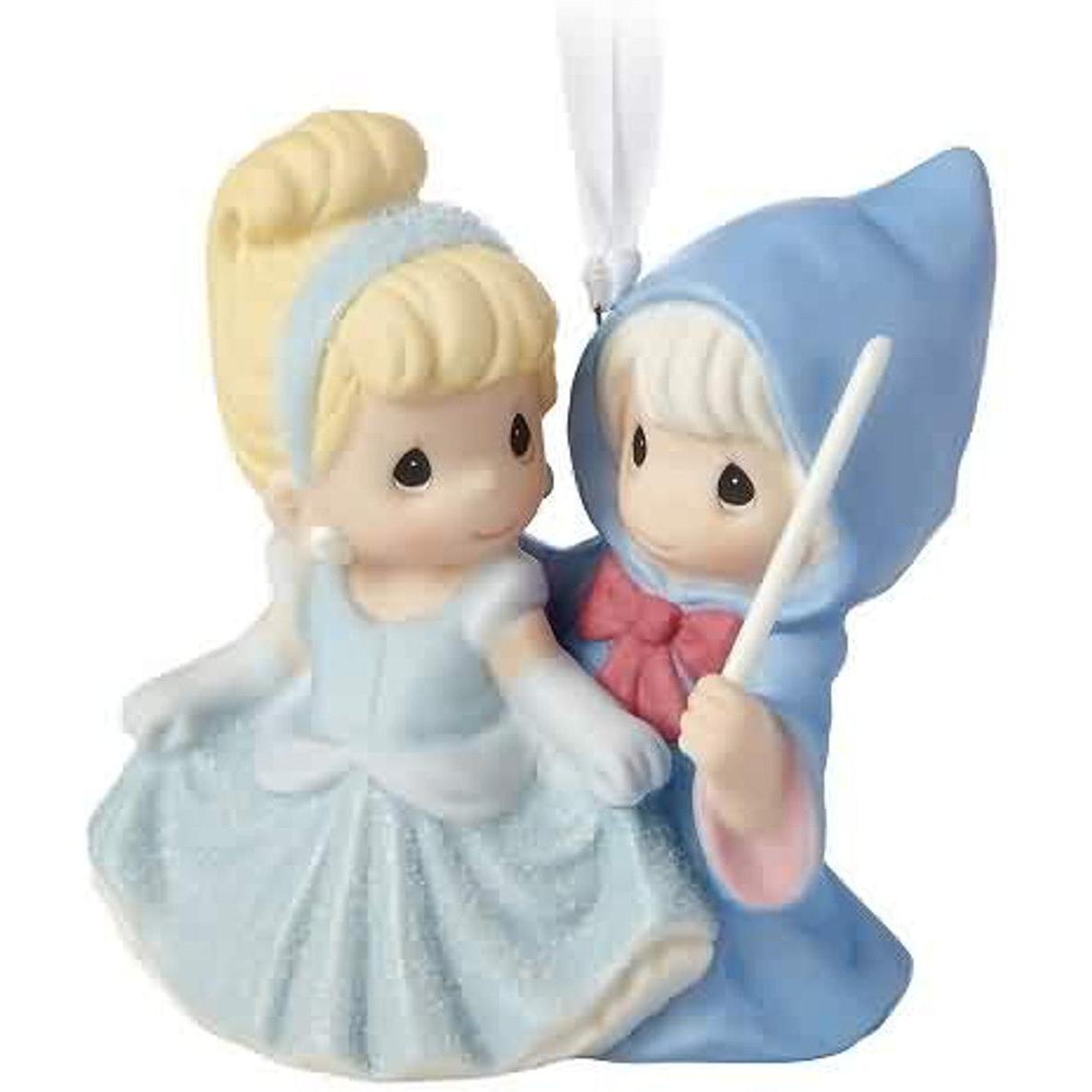 QXE3205 2021 Disney Precious Moments Cinderella and Fairy Godmother Image1