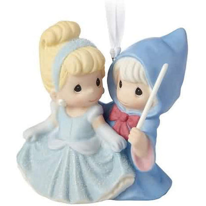 QXE3205 2021 Disney Precious Moments Cinderella and Fairy Godmother Image1