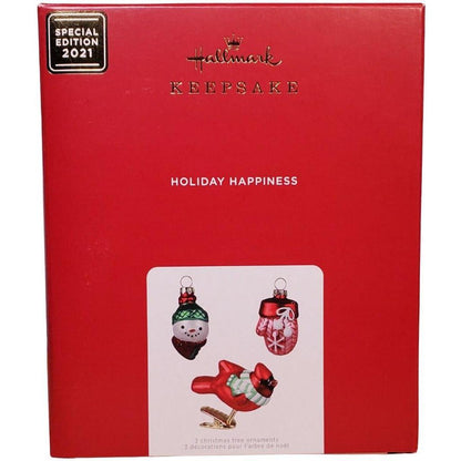 2021 Holiday Happiness Hallmark Ornament (Blown Glass) QXT4112