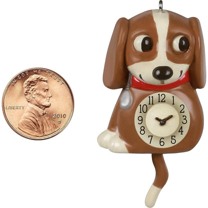 2021 Lil' Puppy Clock Hallmark Ornament (Clock) QXM8362