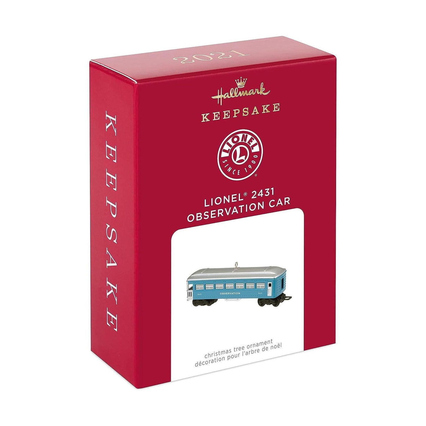 2021 Lionel 2431 Observation Car Hallmark Ornament (Lionel) QXI7295 Image2