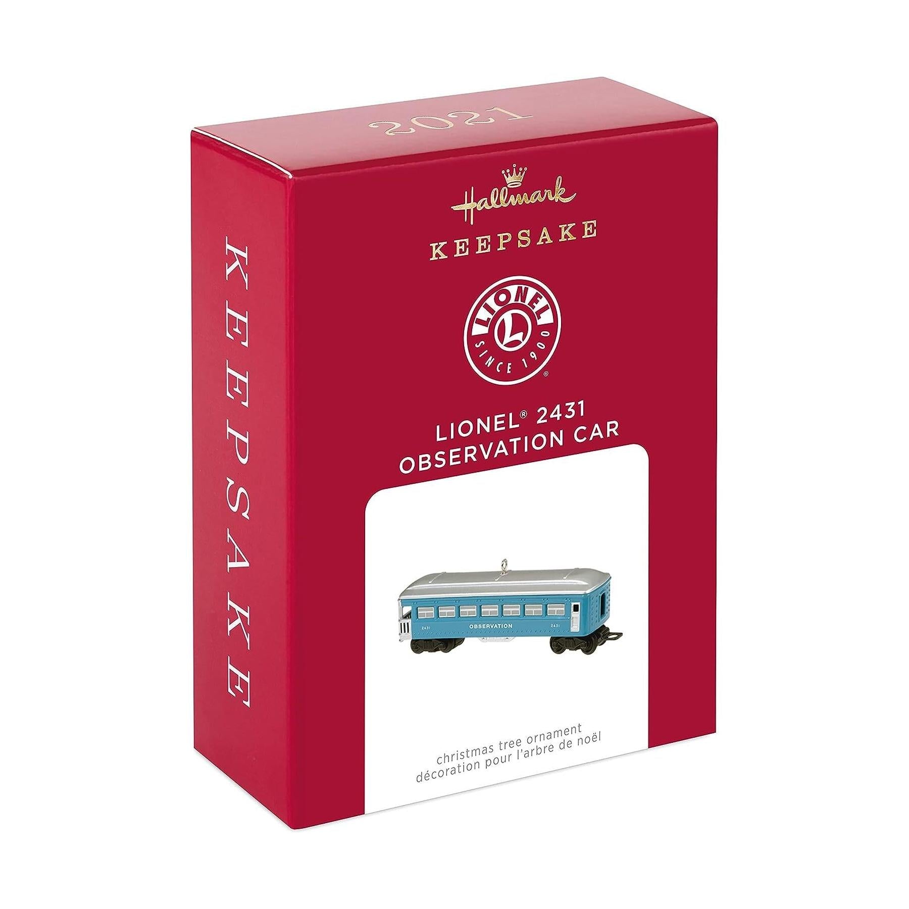 2021 Lionel 2431 Observation Car Hallmark Ornament (Lionel) QXI7295 Image2