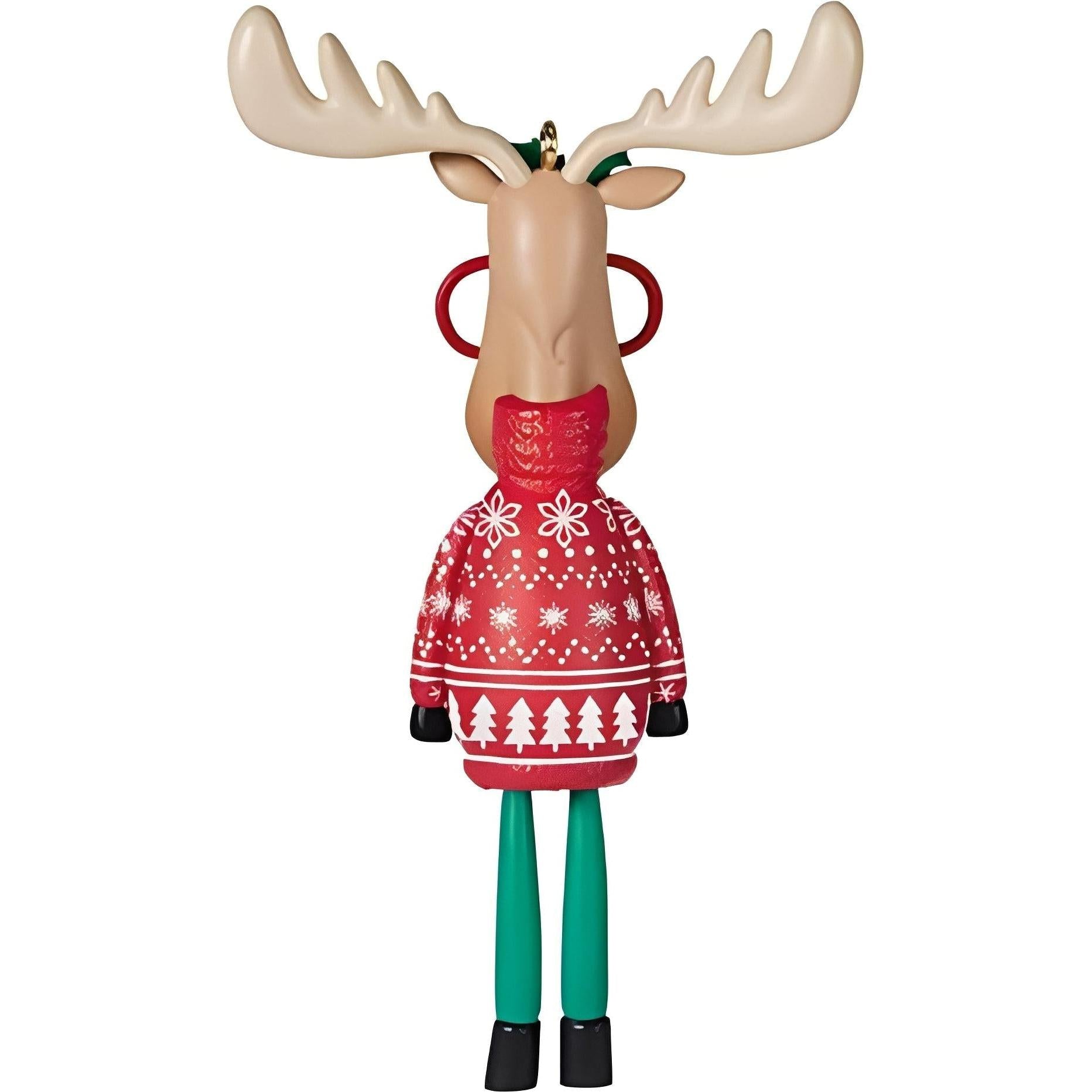 2021 Merry Chris‑Moose Hallmark Ornament (Sweater) QXT4102