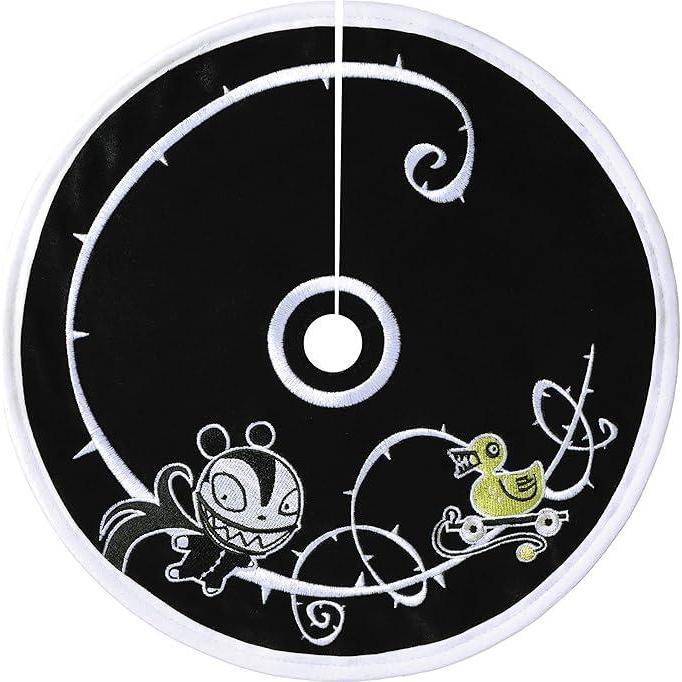 2021 Miniature Scary Teddy and Undead Duck Tree Skirt Hallmark Ornament (Tim Burton's The Nightmare Before Christmas) QSB6324