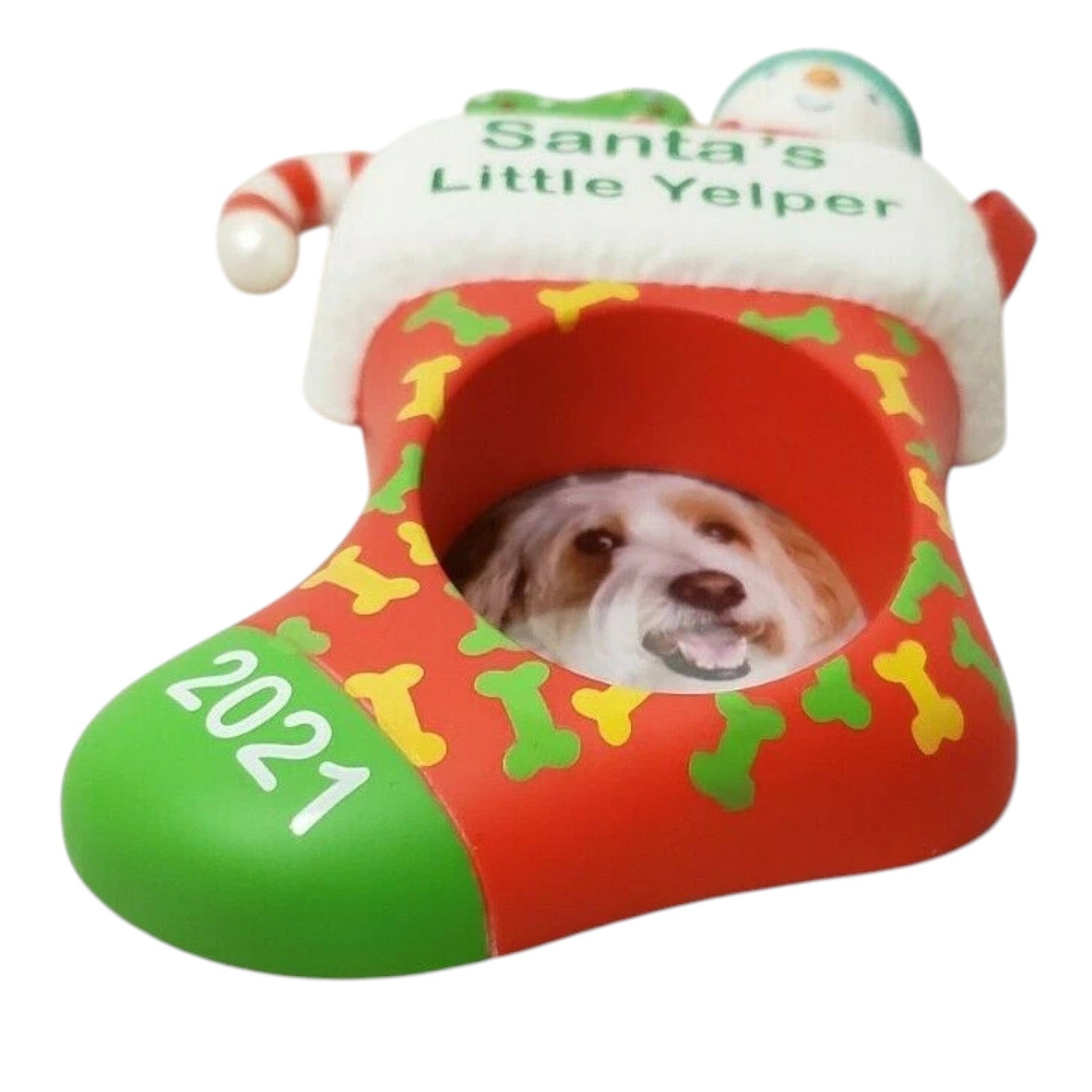 2021 Santa's Little Yelper Hallmark Ornament (Photo Holder) QGO2072
