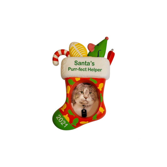 2021 Santa's Purr‑fect Helper Hallmark Ornament (Photo Holder) QG02065 Image1