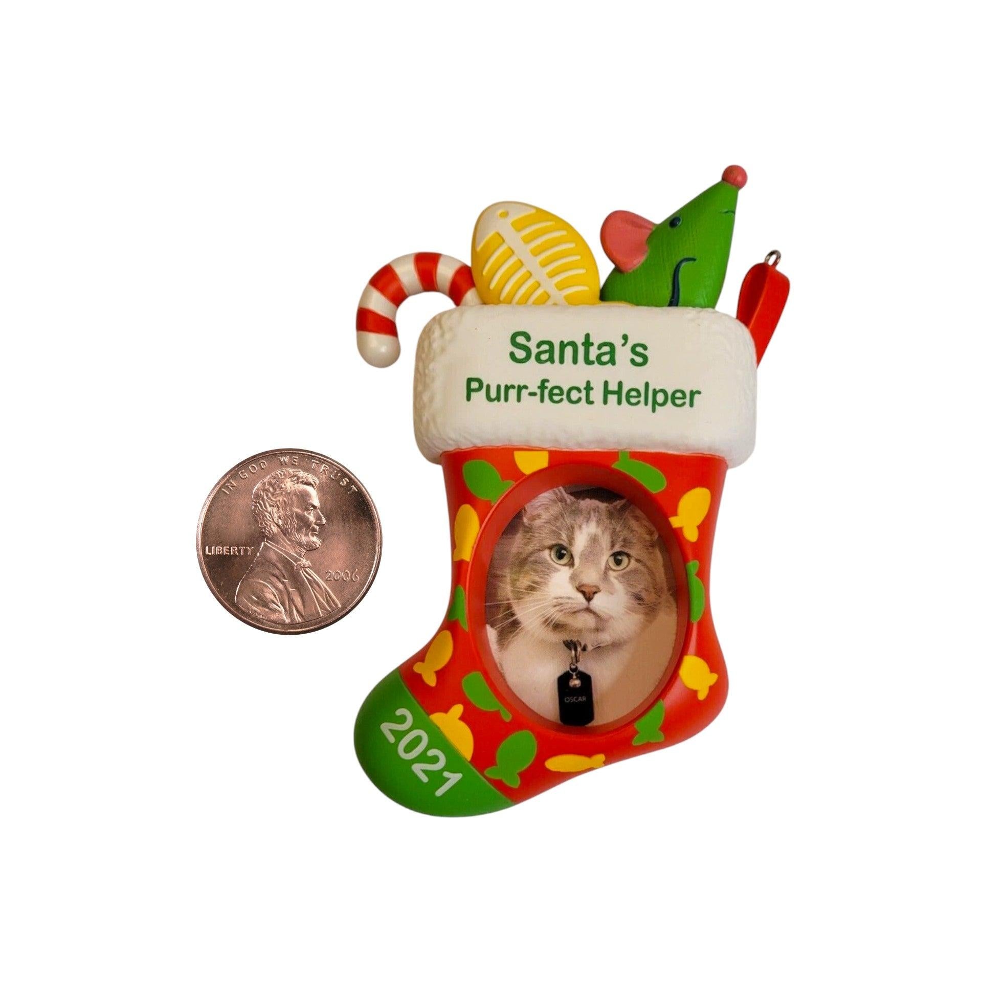 2021 Santa's Purr‑fect Helper Hallmark Ornament (Photo Holder) QG02065 Image3