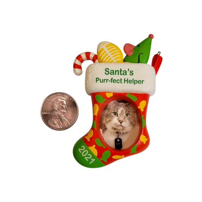 2021 Santa's Purr‑fect Helper Hallmark Ornament (Photo Holder) QG02065 Image3