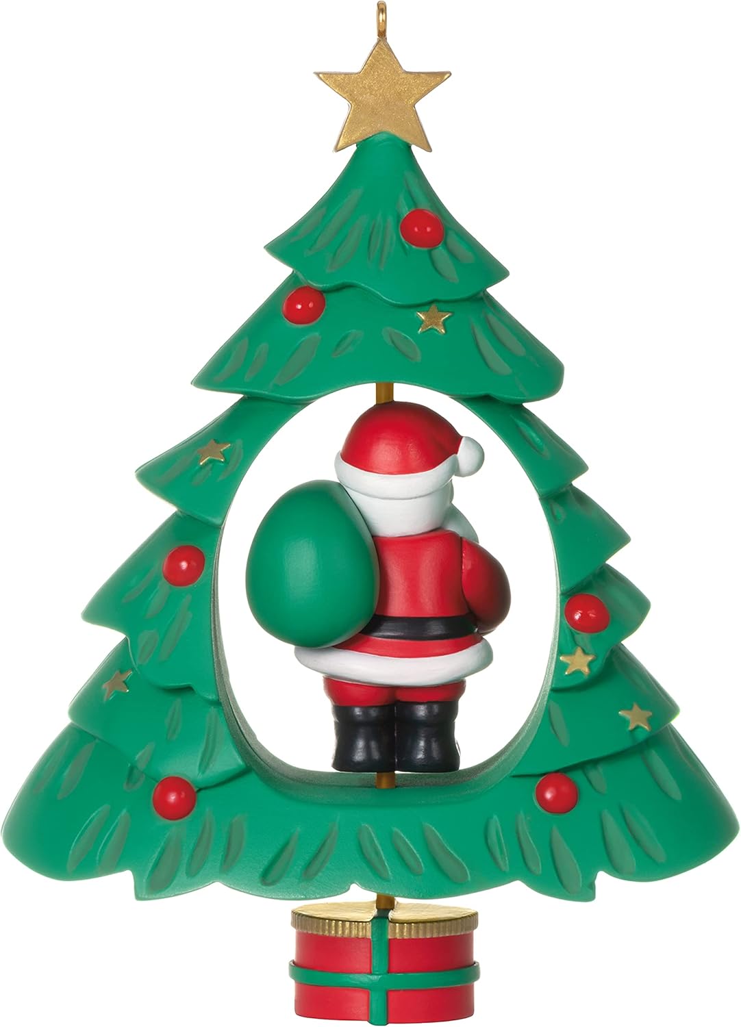 2021 Spinning Santa Hallmark Ornament (Santa Claus) QGO2132