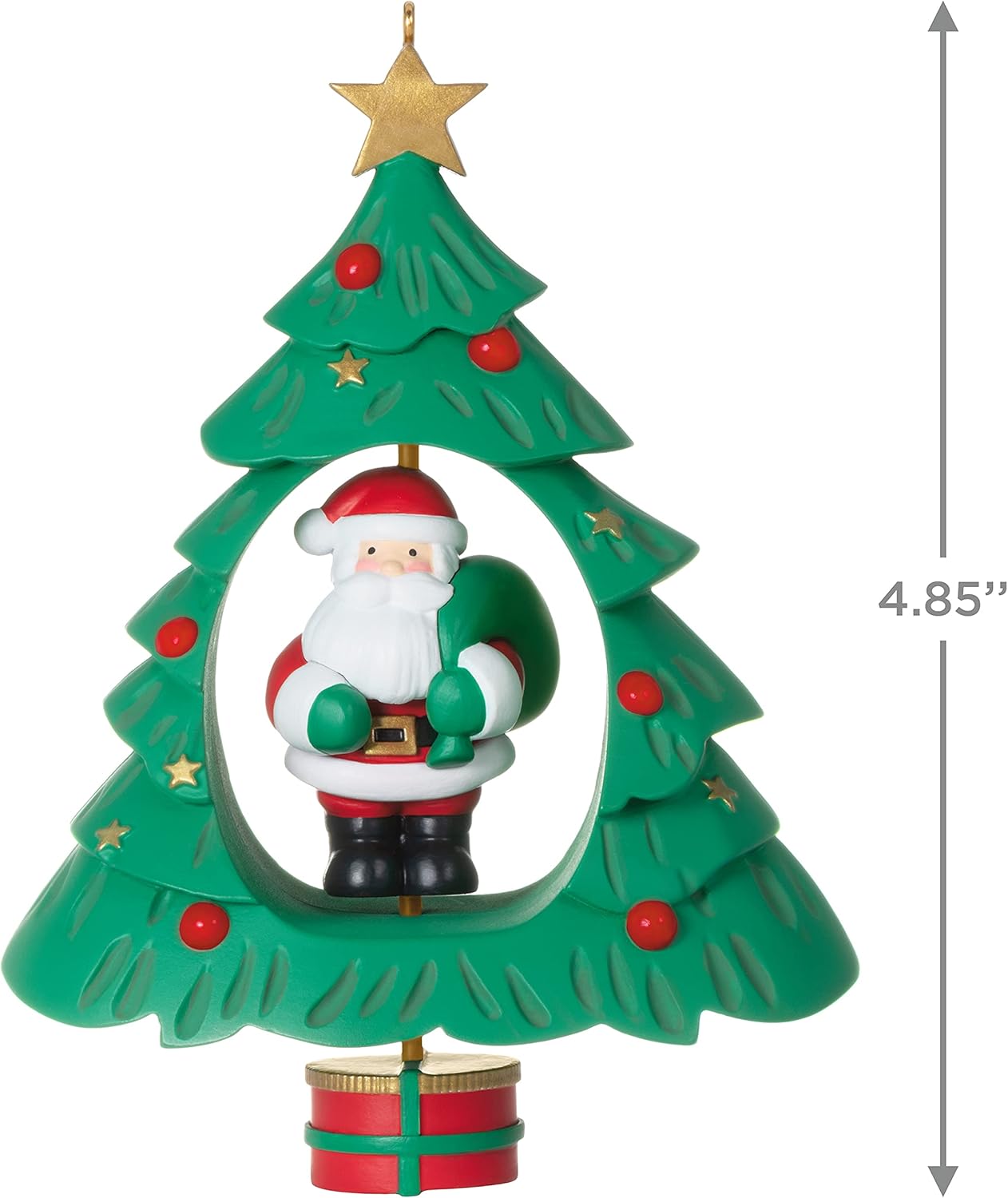 2021 Spinning Santa Hallmark Ornament (Santa Claus) QGO2132