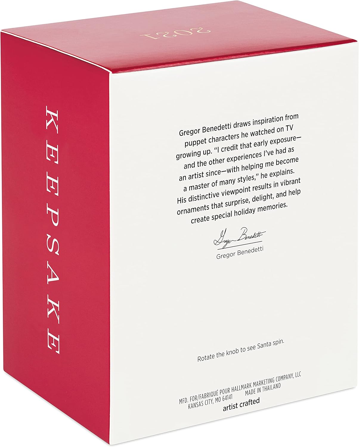 2021 Spinning Santa Hallmark Ornament (Santa Claus) QGO2132