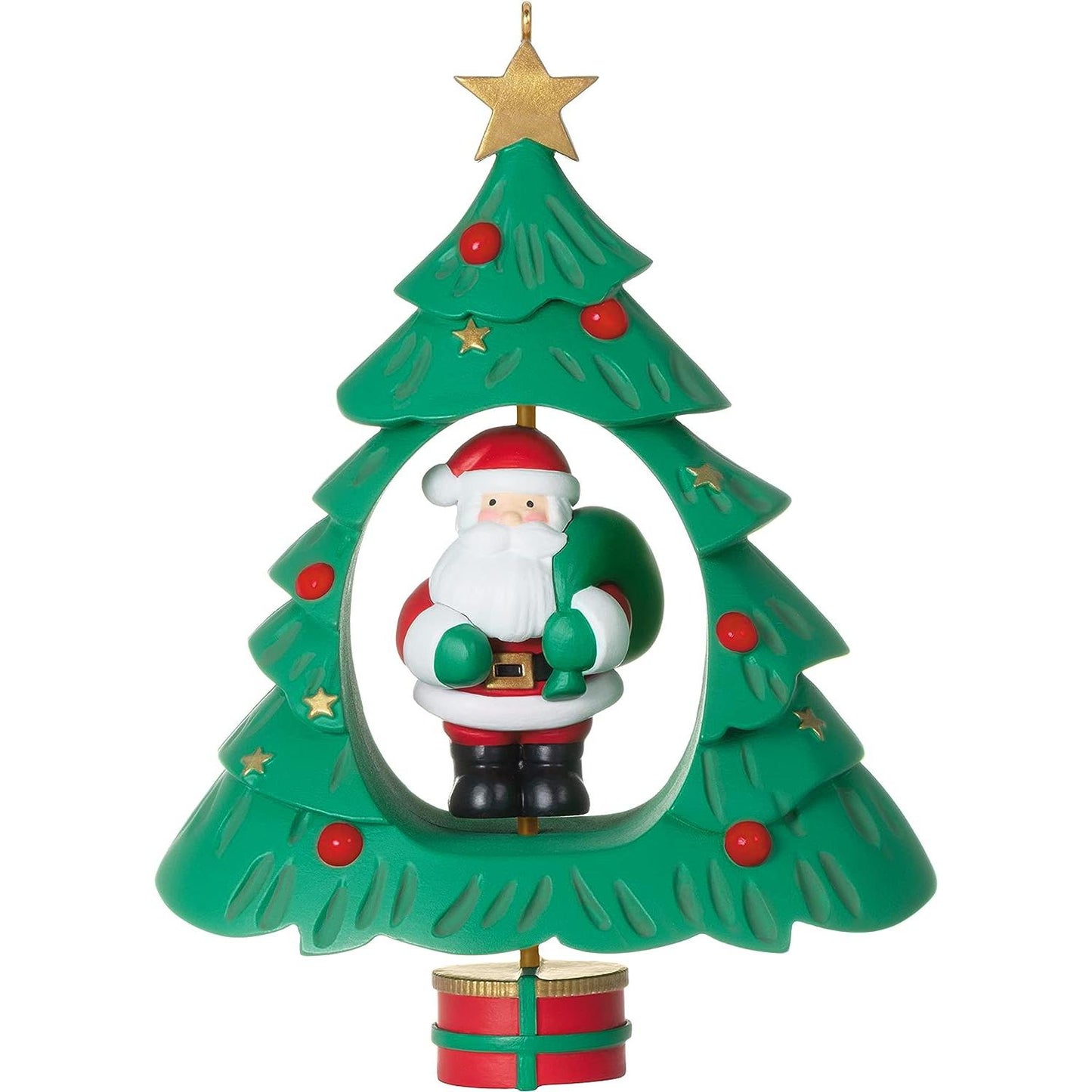 2021 Spinning Santa Hallmark Ornament (Santa Claus) QGO2132