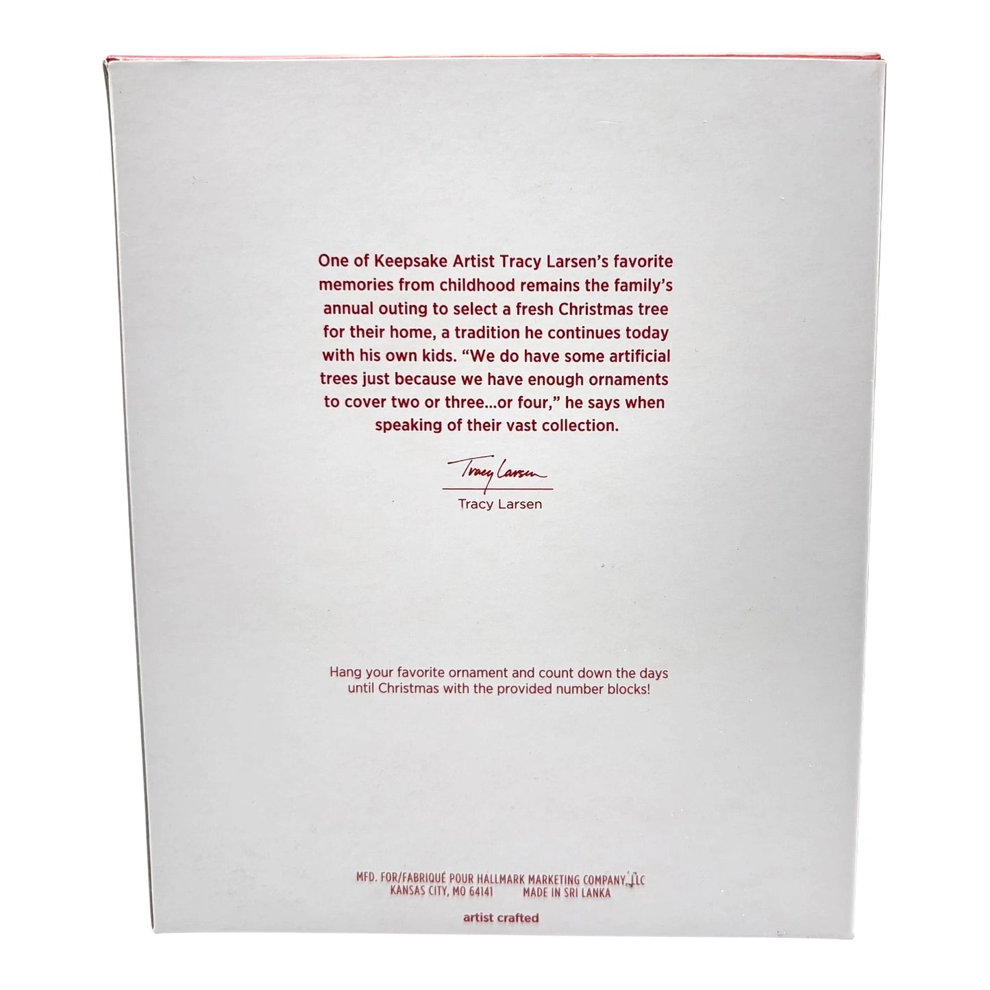 2022 Countdown to Christmas Ornament Hanger Hallmark Ornament (Countdown) QDB1013