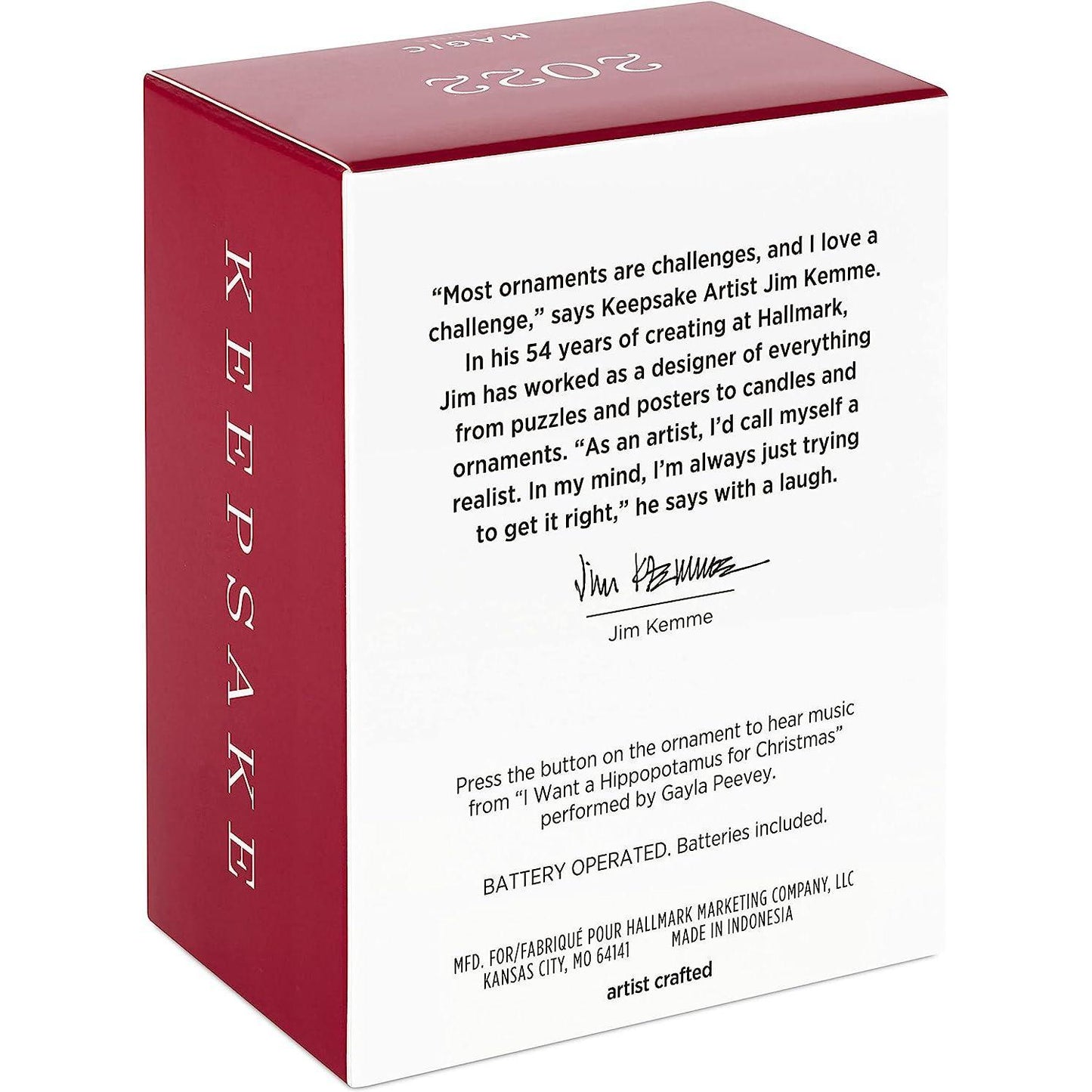 QGO2423 2022 I Want A Hippopotamus For Christmas (Hippo) Image4