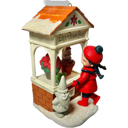 2022 Lily's Flower Shop Hallmark Ornament (Christmas Window) QXC5558