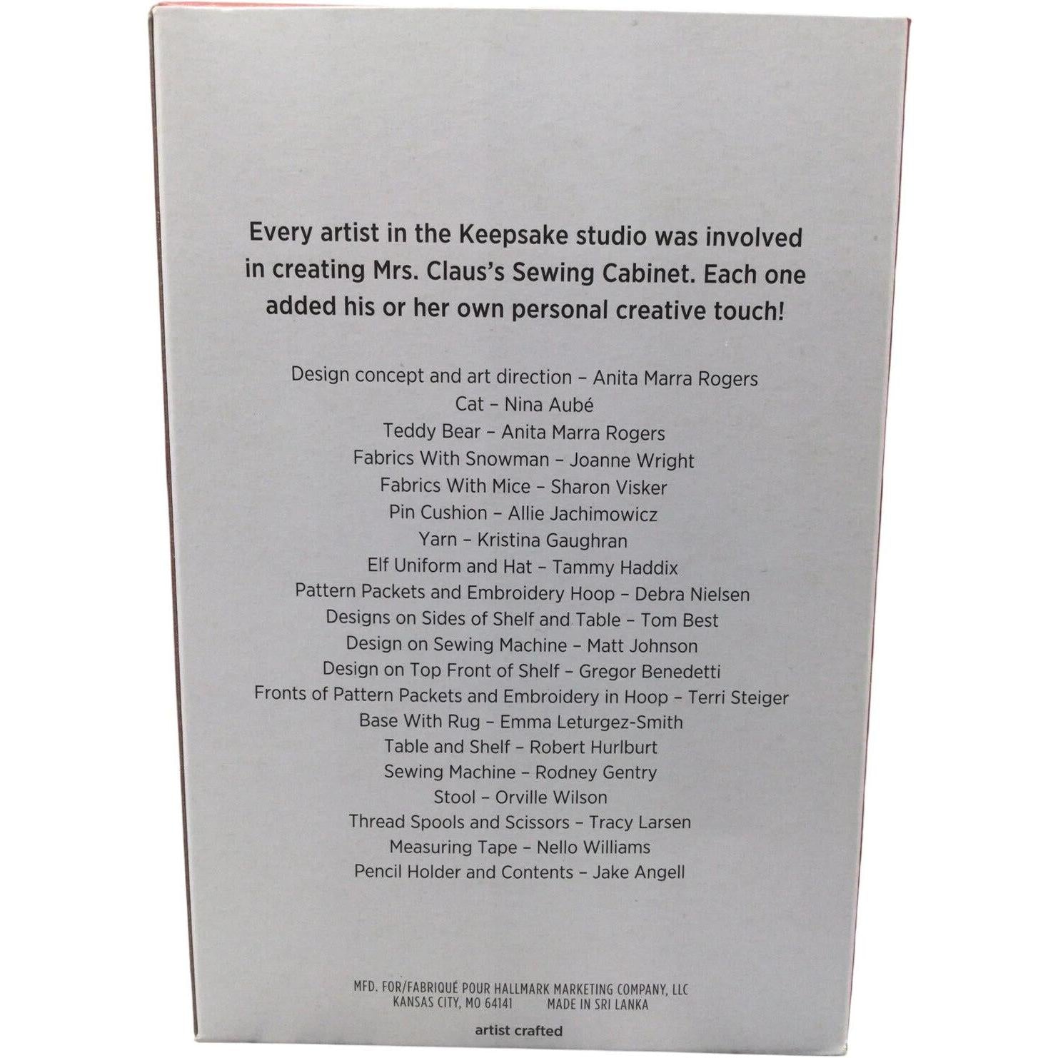 2022 Mrs. Claus's Sewing Cabinet Hallmark Ornament (Santa Claus) QHT4003