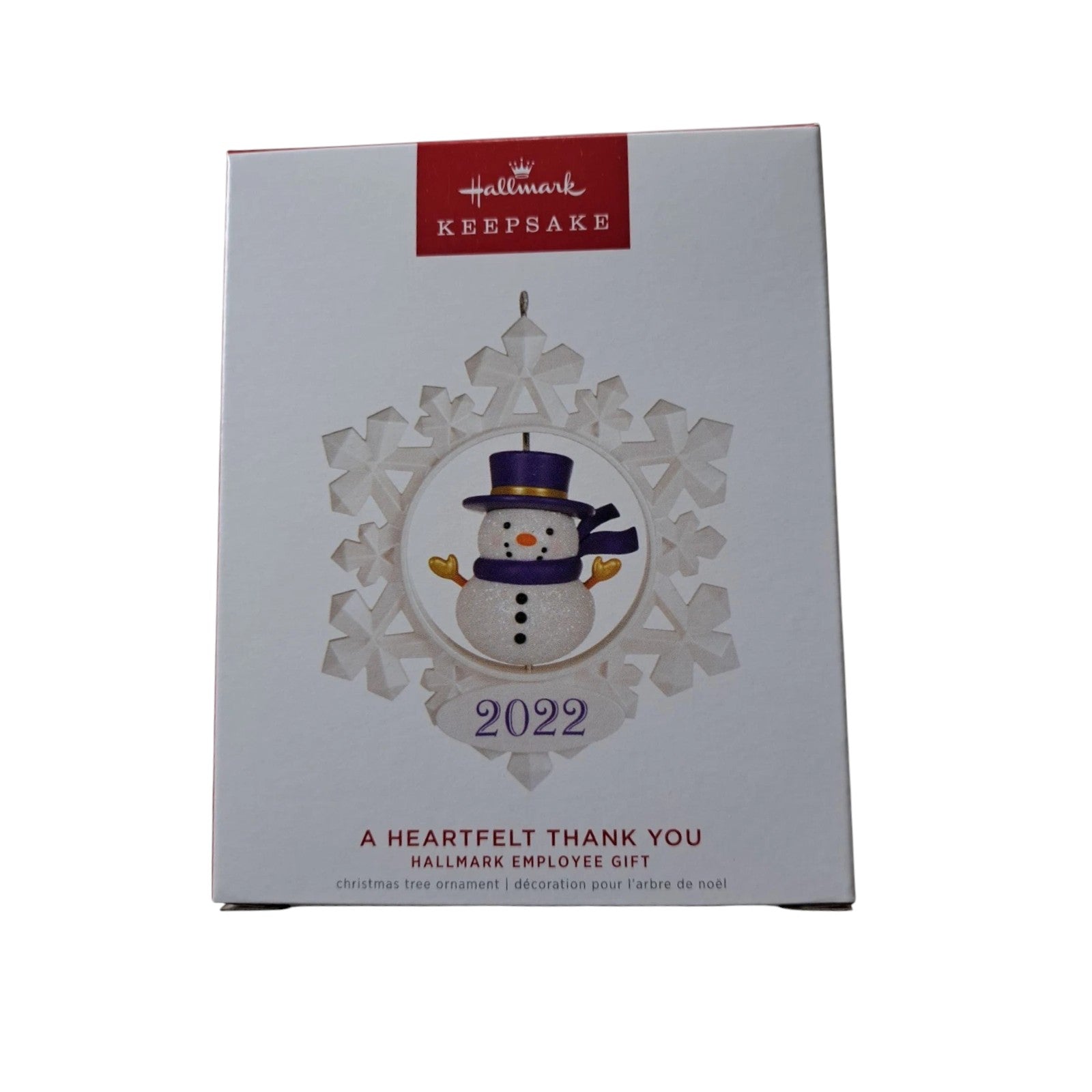 2022 A Heartfelt Thank You Hallmark Ornament (Hallmark Employee Gift) LPR3673