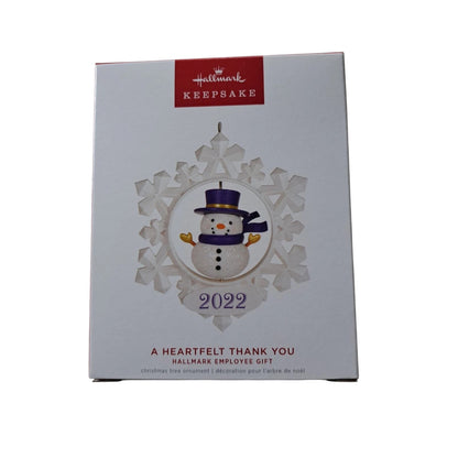 2022 A Heartfelt Thank You Hallmark Ornament (Hallmark Employee Gift) LPR3673