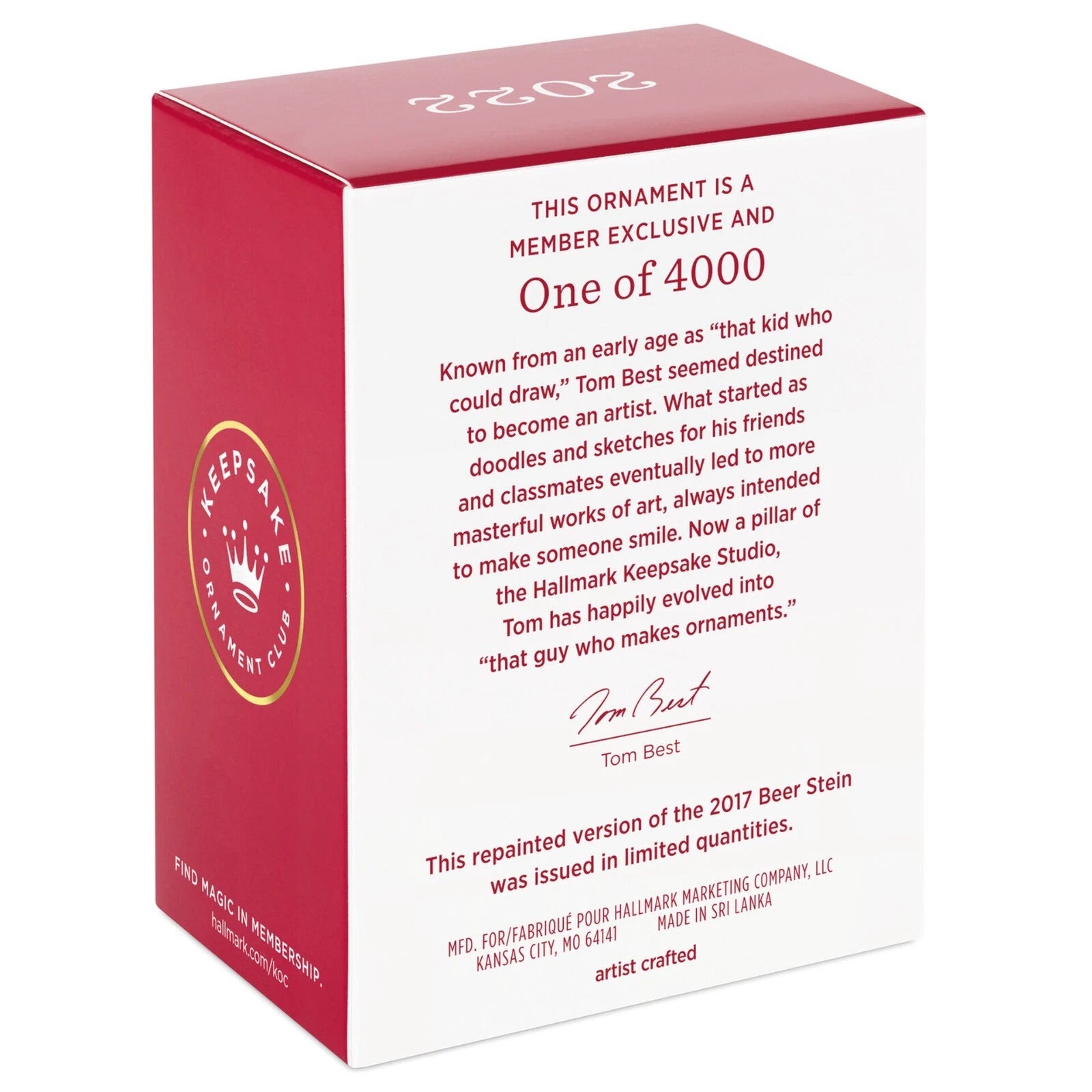 2022 Beer Stein Hallmark Ornament (Beer Stein) QKC2201