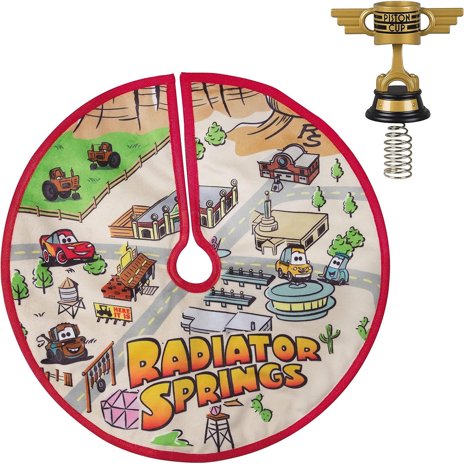 QSB6266 2022 Miniature Tree Topper & Skirt (Disney Pixar Cars / Radiator Springs ) Image1