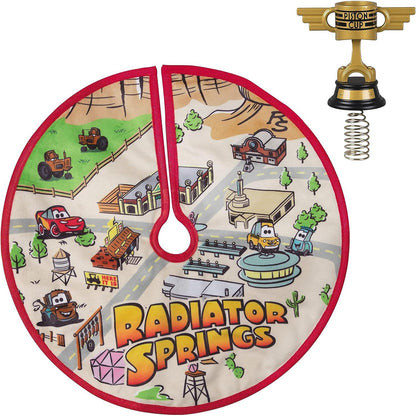 QSB6266 2022 Miniature Tree Topper & Skirt (Disney Pixar Cars / Radiator Springs ) Image1