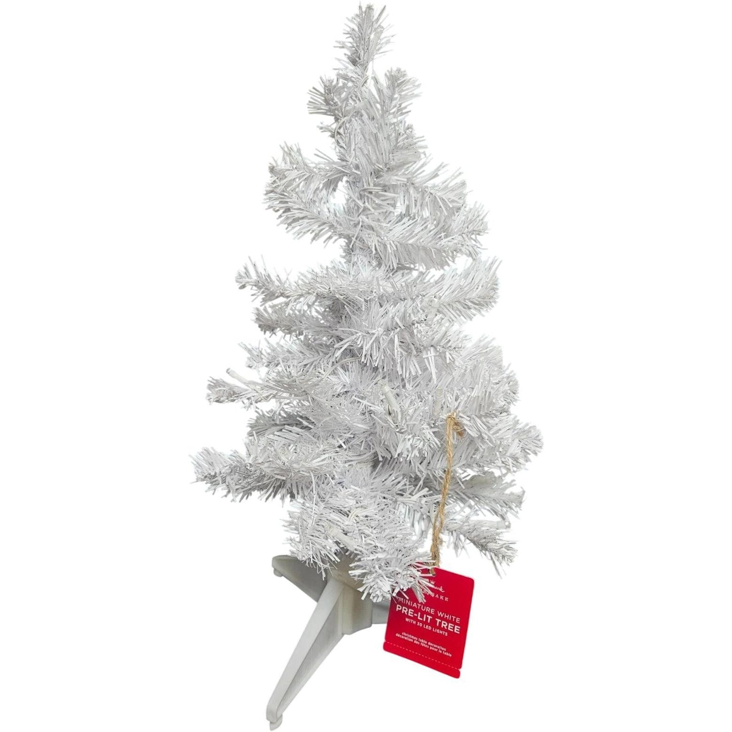 2022 Miniature White Pre-Lit Christmas Tree, 18.75" (Snowflake)