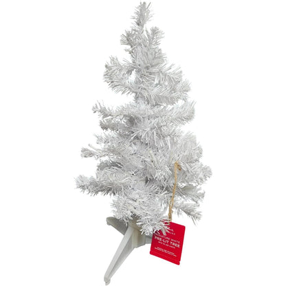 2022 Miniature White Pre-Lit Christmas Tree, 18.75" (Snowflake)
