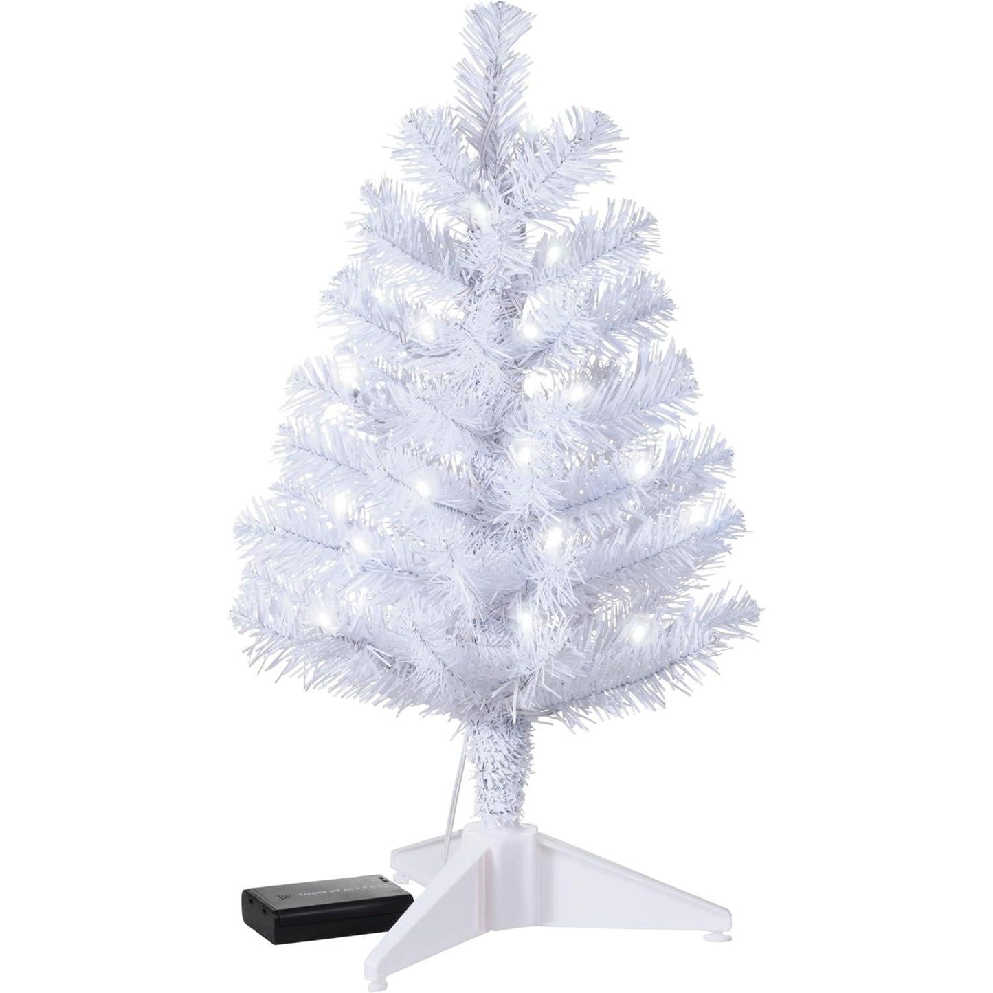 2022 Miniature White Pre-Lit Christmas Tree, 18.75" (Snowflake)