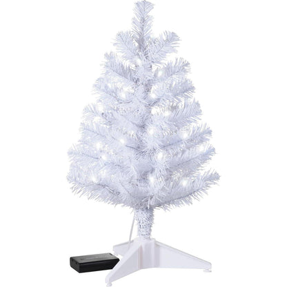 2022 Miniature White Pre-Lit Christmas Tree, 18.75" (Snowflake)