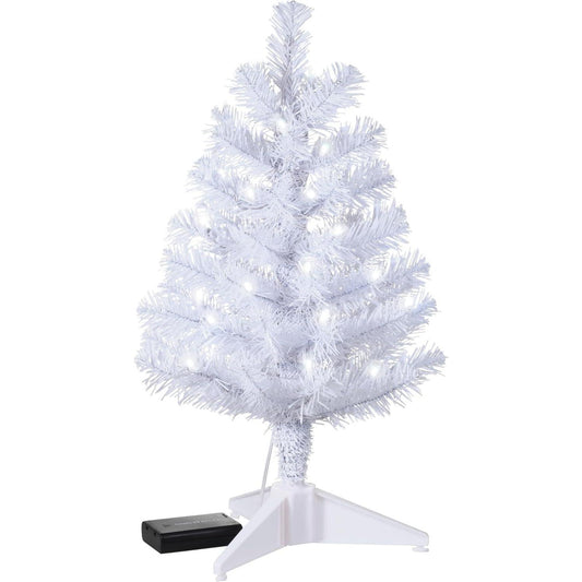 2022 Miniature White Pre-Lit Christmas Tree, 18.75" (Snowflake)
