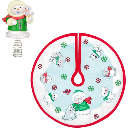 QSB6236 2022 Tree Topper & Skirt (Snow Buddies) Image1