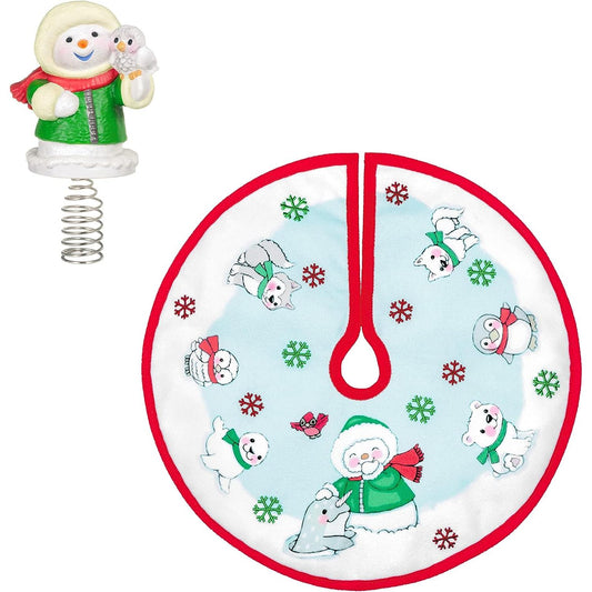 QSB6236 2022 Tree Topper & Skirt (Snow Buddies) Image1