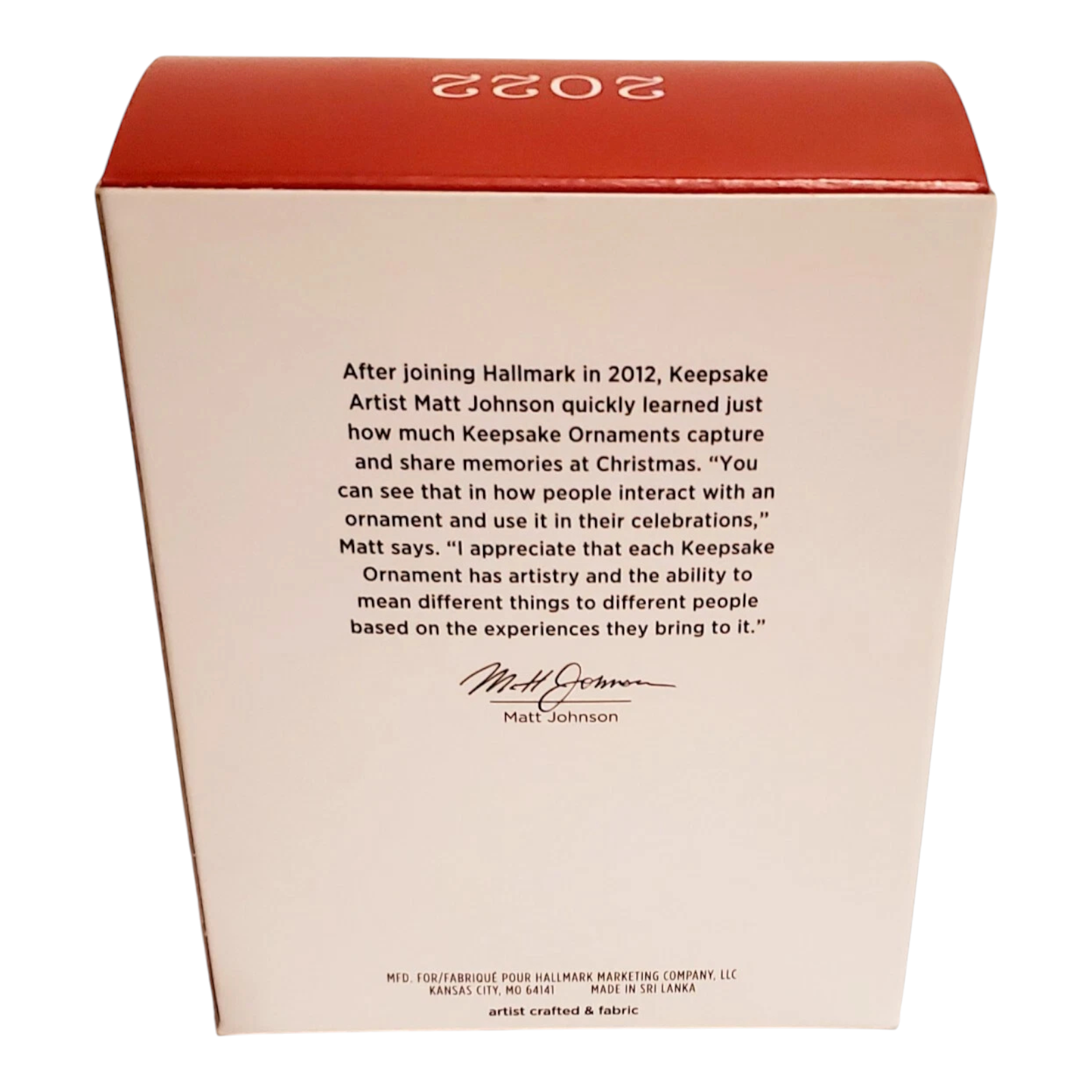 2022 White or Red Christmas Hallmark Ornament (Kitchen) QGO3726