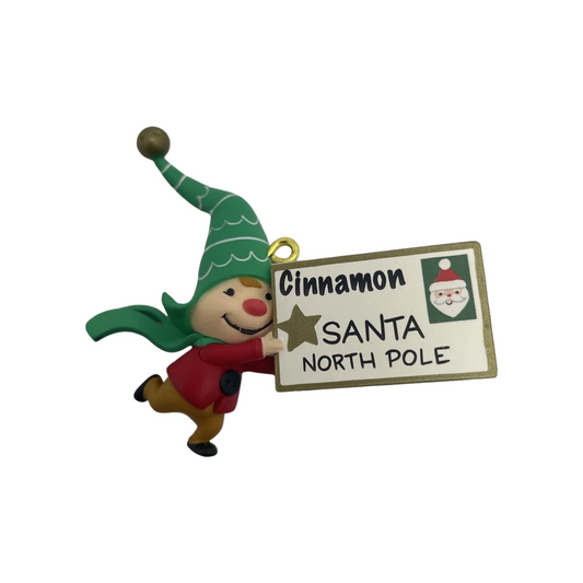 2023 Cinnamon's Letter to Santa Hallmark Ornament (Gnome for Christmas) QXE3319 Image1