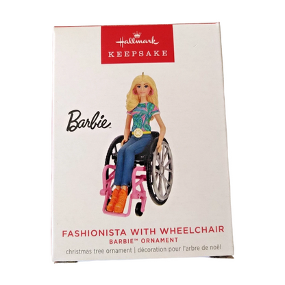 2023 Fashionista with Wheelchair Hallmark Ornament (Barbie) QXI7017 Image2
