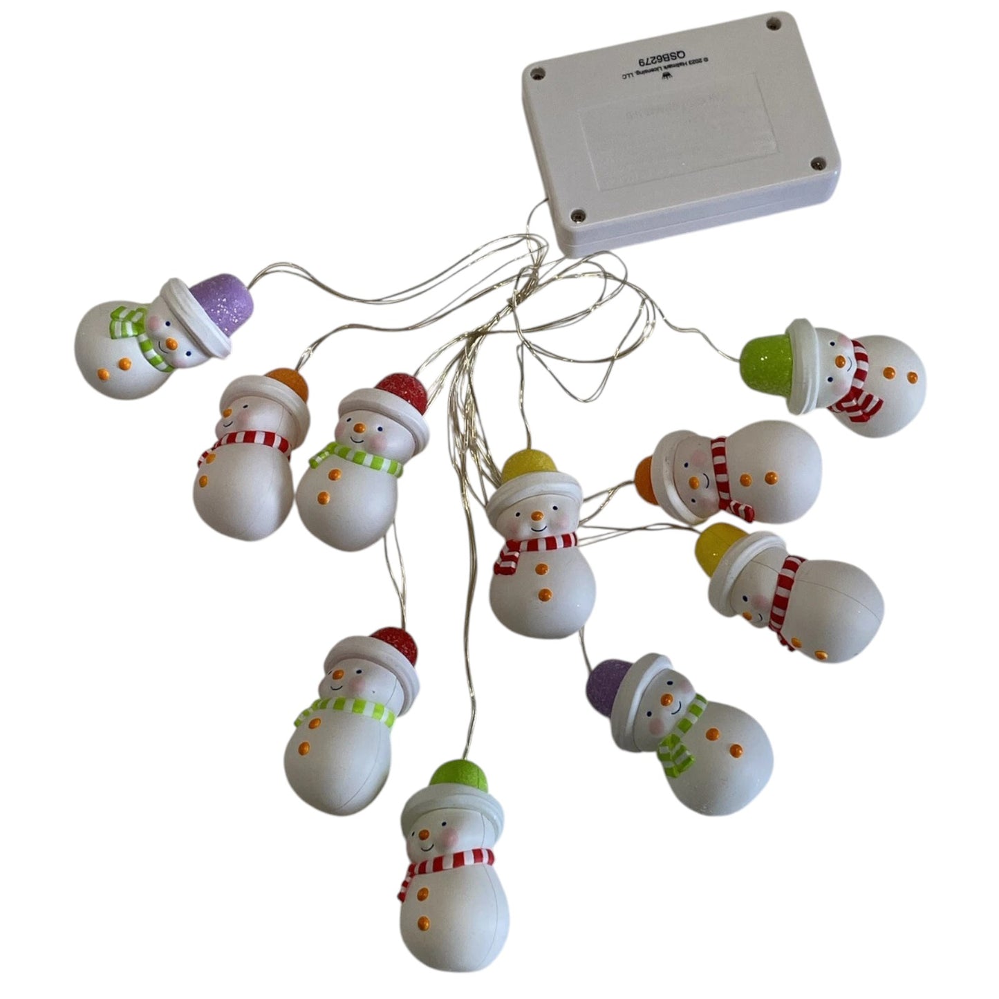 2023 Gumdrop Snowman Light String Hallmark Ornament (Snowmen) QSB6279
