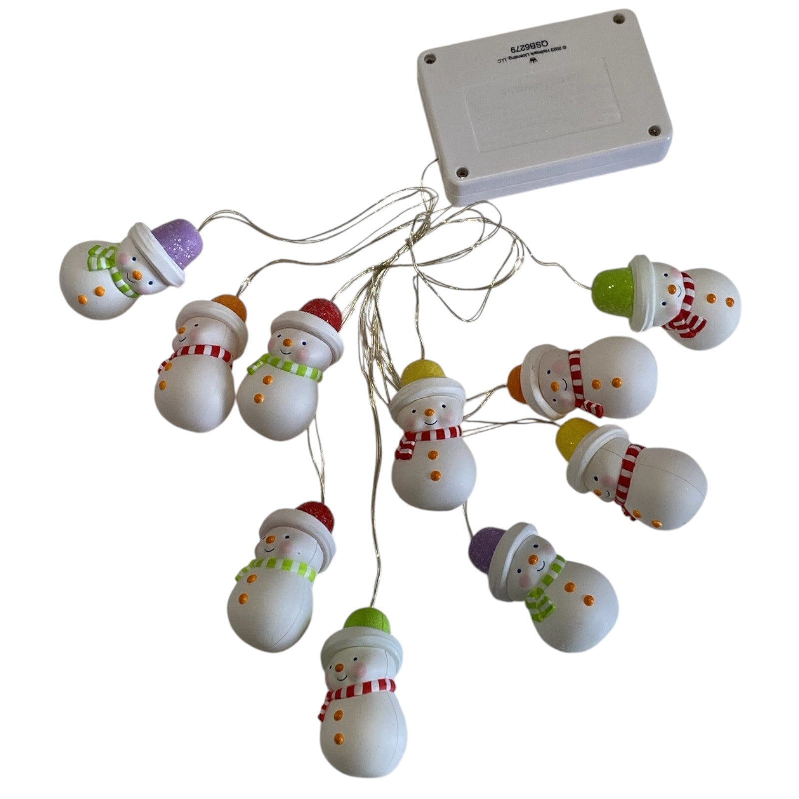 2023 Gumdrop Snowman Light String Hallmark Ornament (Snowmen) QSB6279