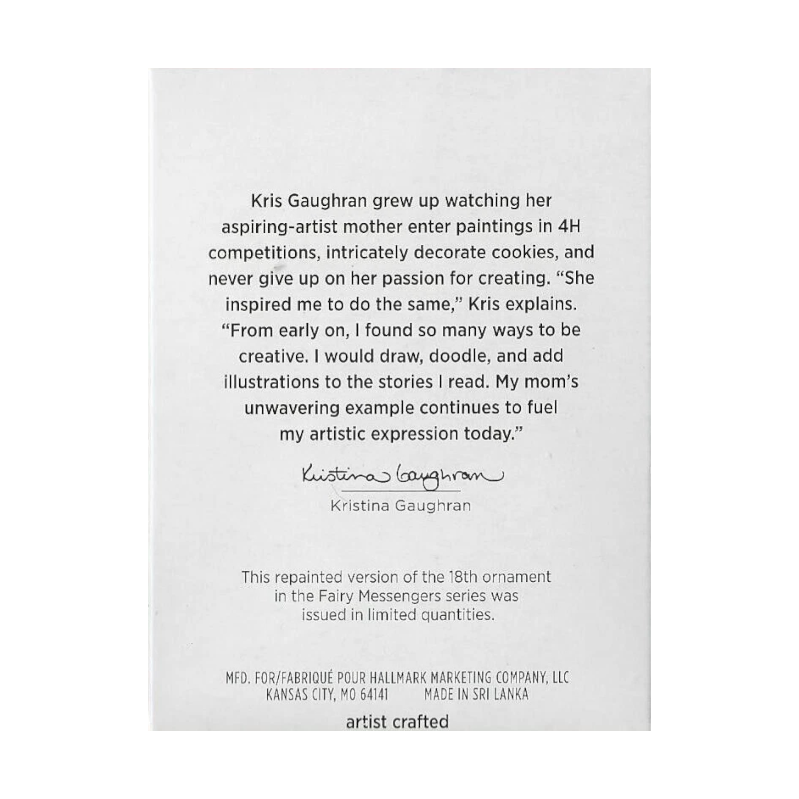 2023 Iris Fairy Repaint Hallmark Ornament (Fairy Messengers) QGO2789