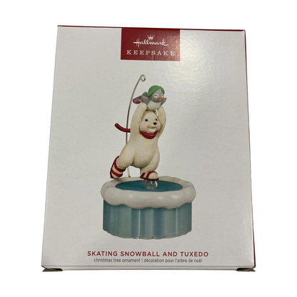 2023 Skating Snowball and Tuxedo Hallmark Ornament (Snowball and Tuxedo) QGO26677 Image2