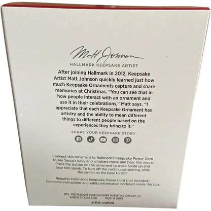 2024 Snoring Santa Hallmark Ornament (Santa Claus) QGO2654