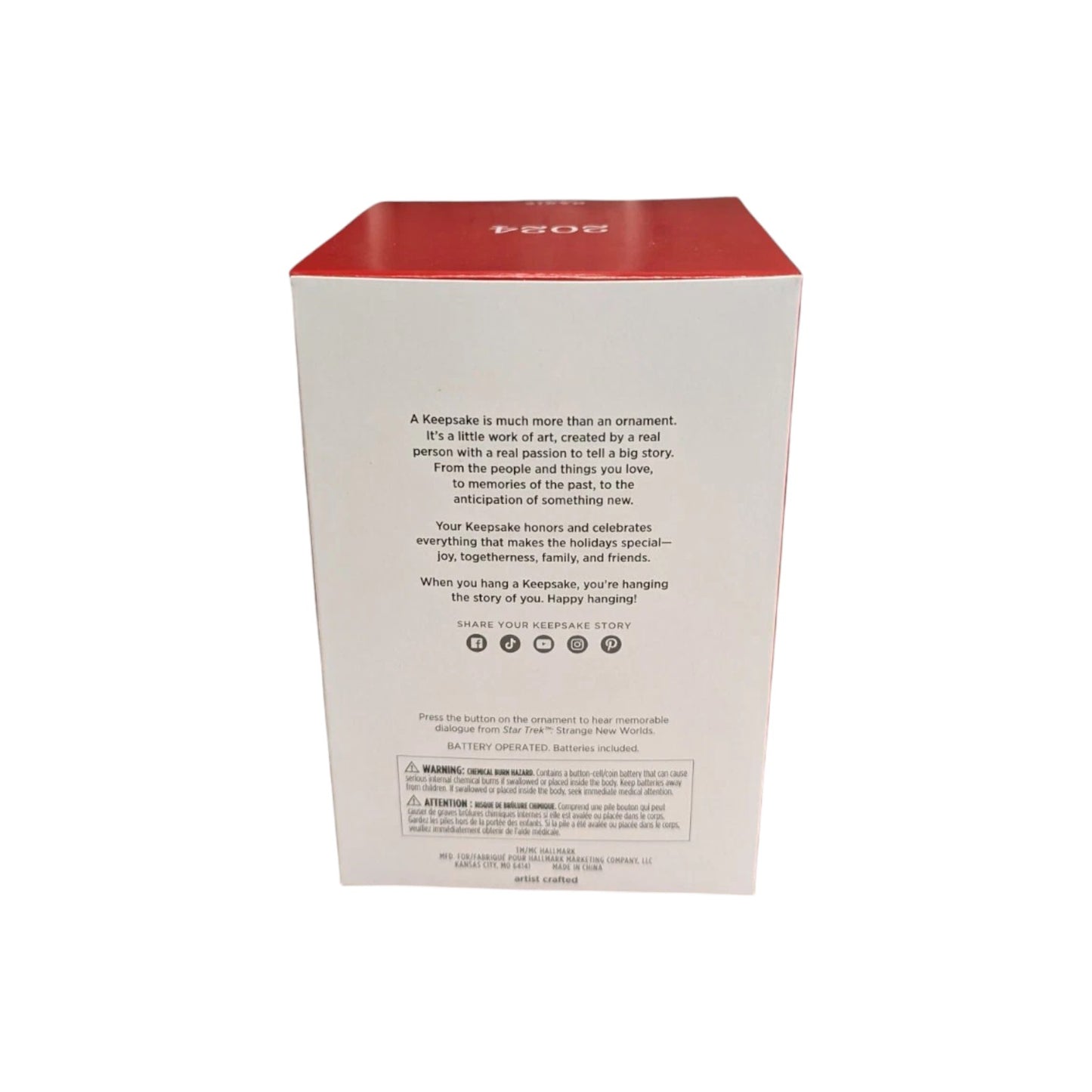 2024 Captain Christopher Pike Hallmark Ornament (Star Trek) QXI7401