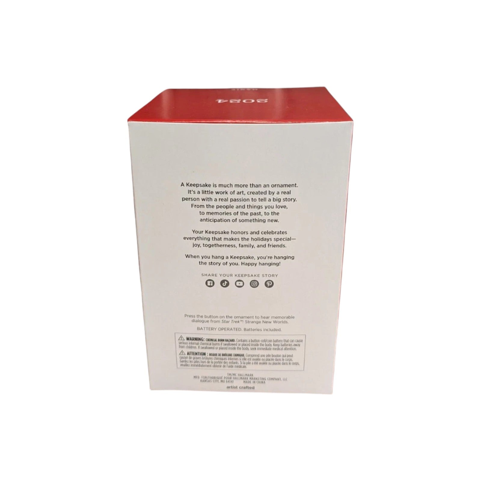 2024 Captain Christopher Pike Hallmark Ornament (Star Trek) QXI7401