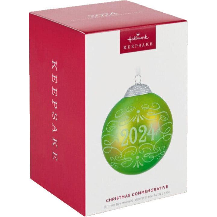 2024 Christmas Commemorative #12 - Citrus Green Blown-Glass Ball (Christmas Commemorative)