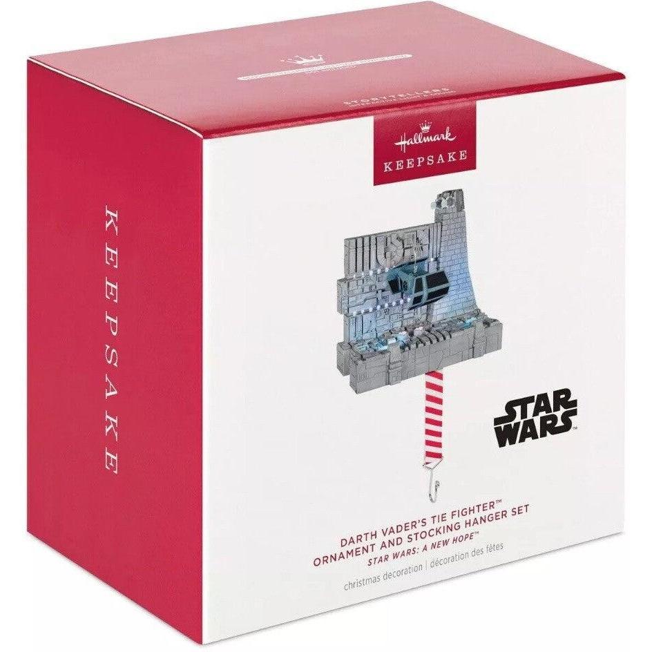 2024 Darth Vader's TIE Fighter Ornament and Stocking Hanger Set Hallmark Ornament (Star Wars) QFM3931