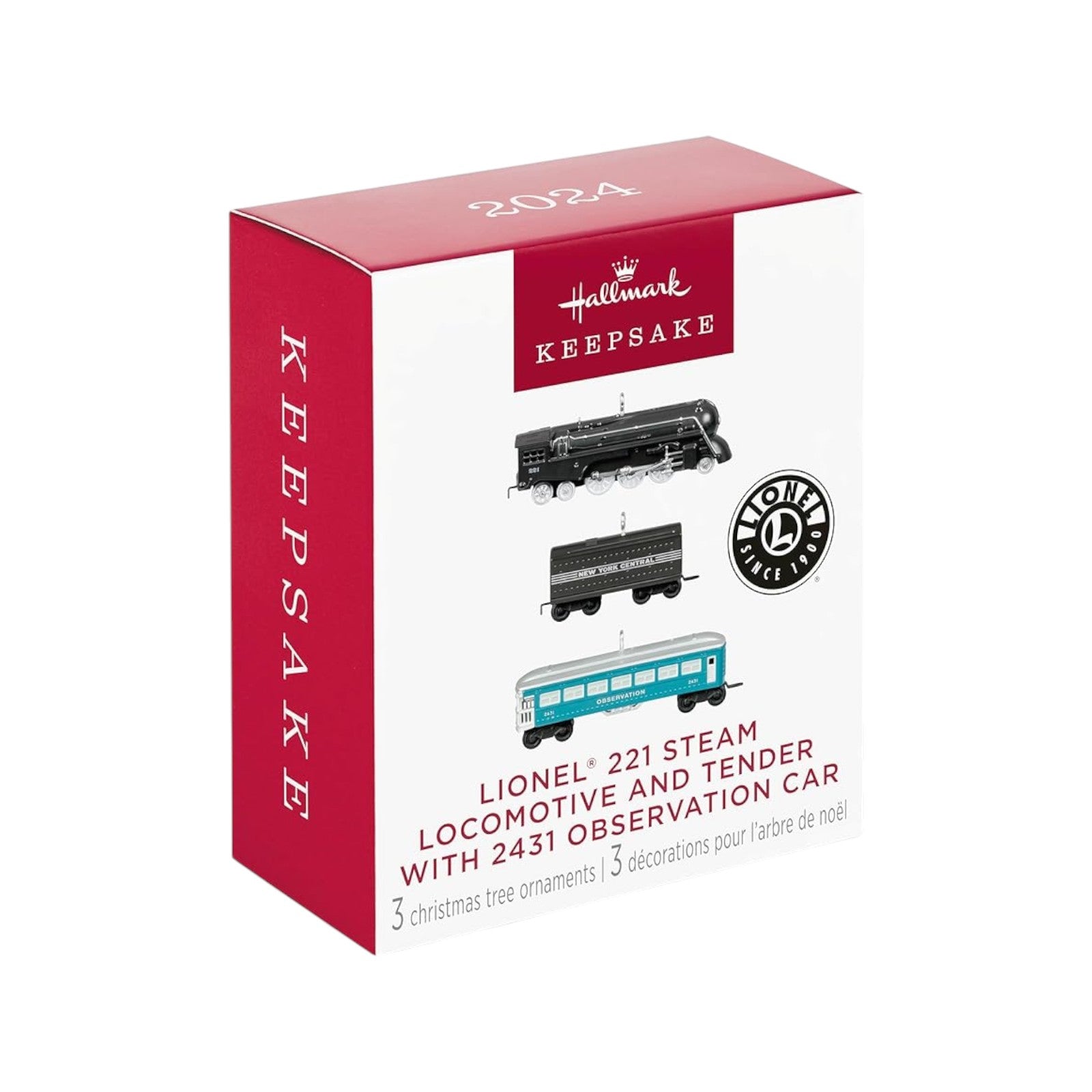 2024 Steam Locomotive, Tender & Observation Car Set Hallmark Ornament (Lionel) QXM9111 Image2